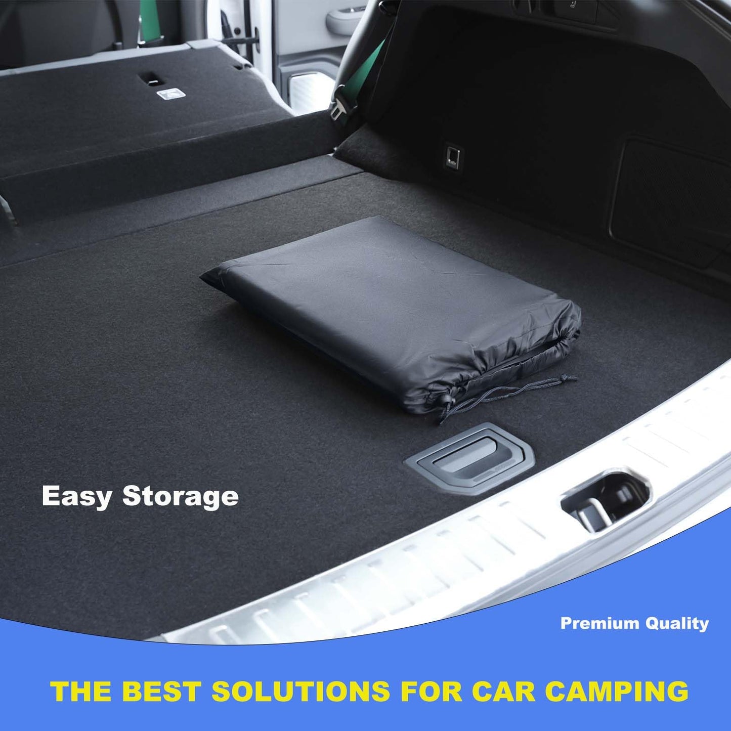 (Black) Car Camping Essentials,Increase Cargo Car Bed Space,Mattress Accessories for SUV with Flate Trunk,Tesla Model Y,RAV4,CRV,X-Trail,Outback,Highlander,Kuga,Tiguan,Cherokee,Equinox,Explorer