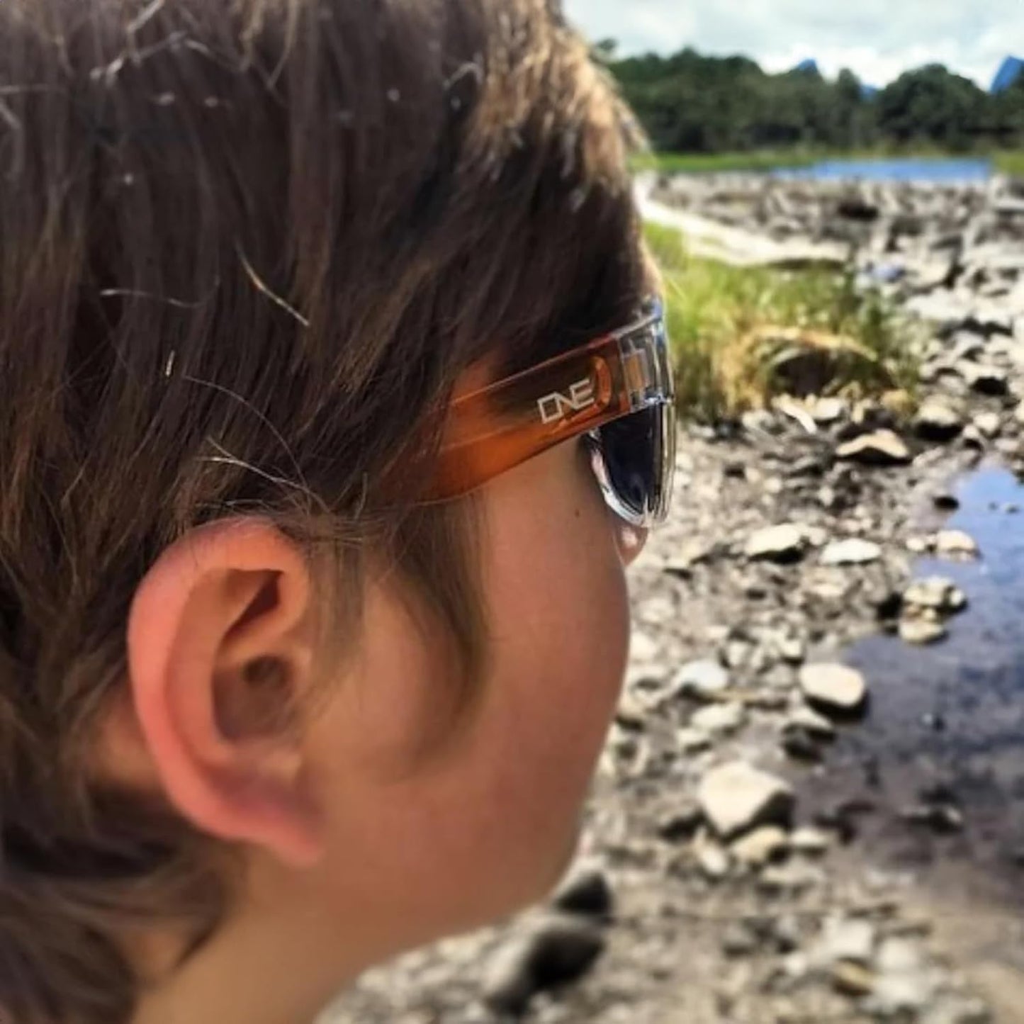 Optic Nerve Tag Polarized Kids Sunglasses – Lightweight Shield Frame, UV Protection, Anti-Glare – Unisex Fit