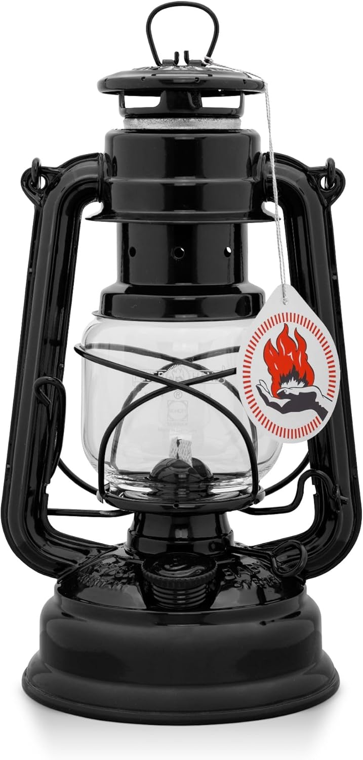 Outdoor Kerosene Fuel Lantern, German Made Weather Resistant Baby Special 276 Galvanized Hurricane Lamp for Camping or Patio, 10 Inches, Bronze