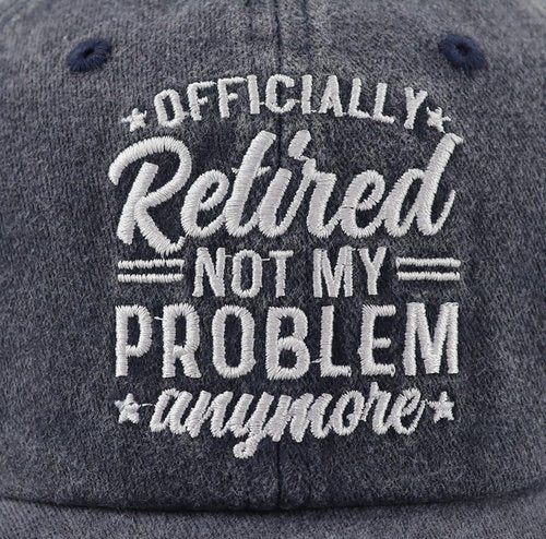 Retirement Gifts for Women Men, Retirement Party Decorations Hats, Funny Officially Retired Birthday Hat, Adjustable Embroidered Old Man Baseball Cap for Dad Mom Grandpa Grandma Friend