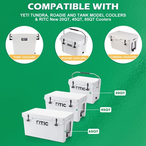 WADEO Cooler Drain Plug Hose Connection Kit with 6FT Garden Hose and Shut Off Valve for Yeti, Rtic Coolers