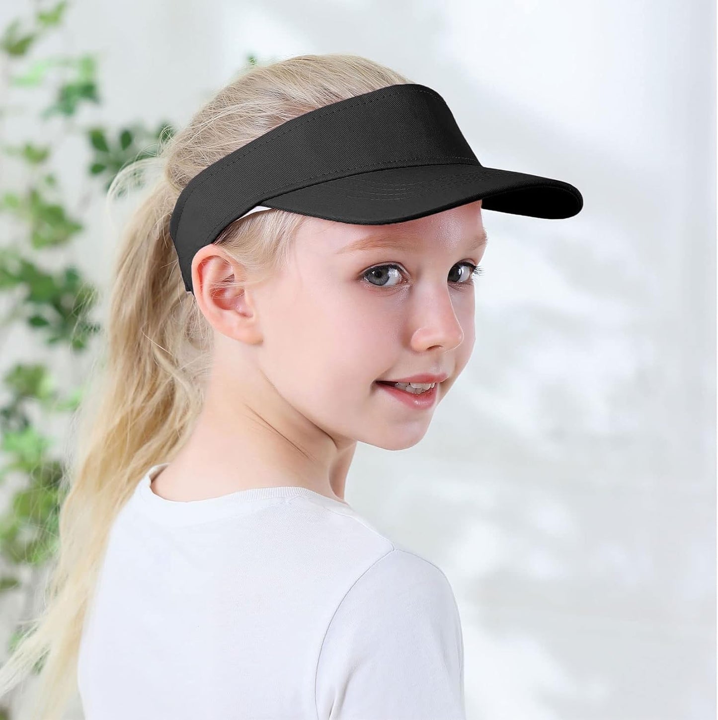Kids Adjustable Sun Visor Hat | Cotton Athletic Cap for Girls & Boys