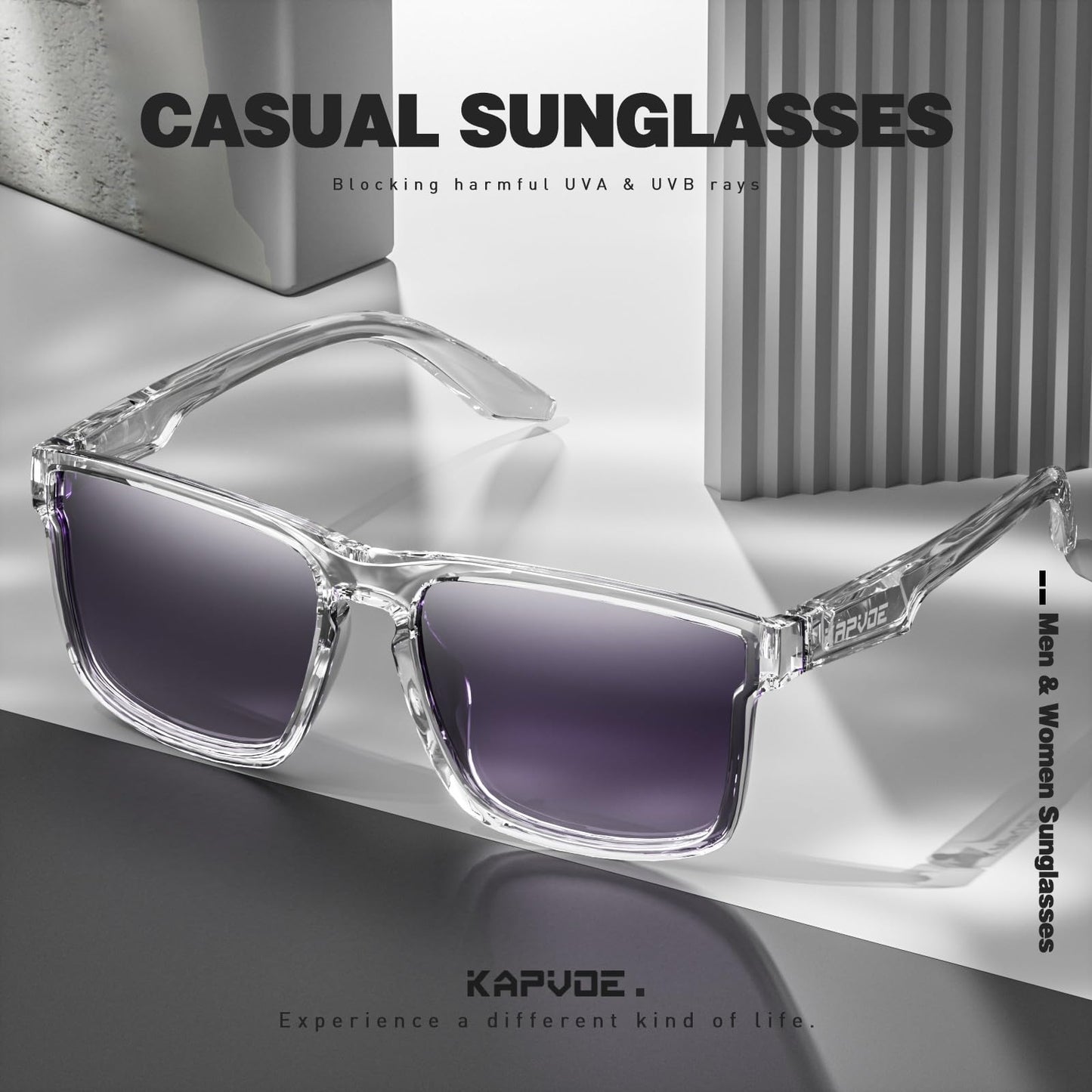 KAPVOE Polarized Sunglasses Men Women UV400 Protection Sport Glasses Driving Fishing Cycling Beach Golf Running - K116