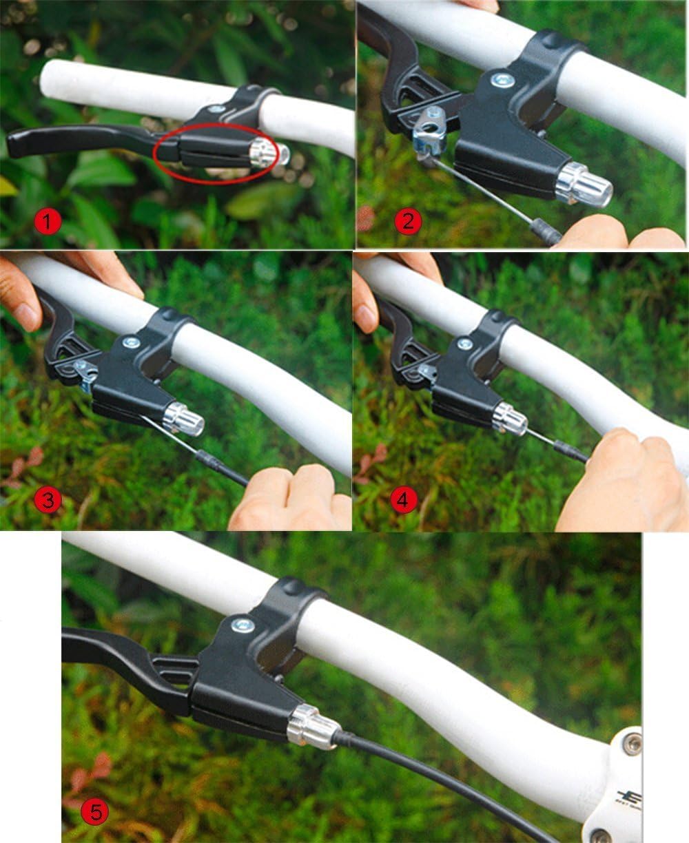 BicycleStore® 1 Pair Universal Aluminum Alloy Bicycle Brake Handle Mountain Road Bike Brake Lever Diameter 22mm(Black)