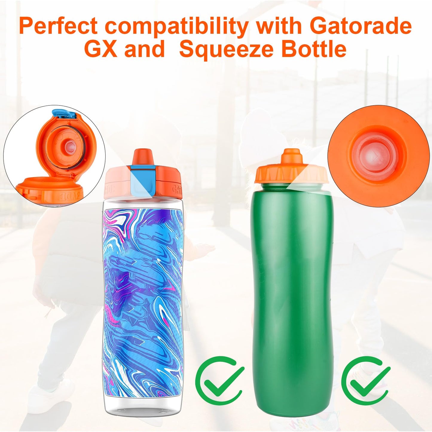Dispensing Valves Compatible with Gatorade Water Bottle - Silicone Valve and Plastic Insert with Screwdriver, Replacement Accessories for Gatorade Gx Water Bottle Gatorade 32oz Bottle