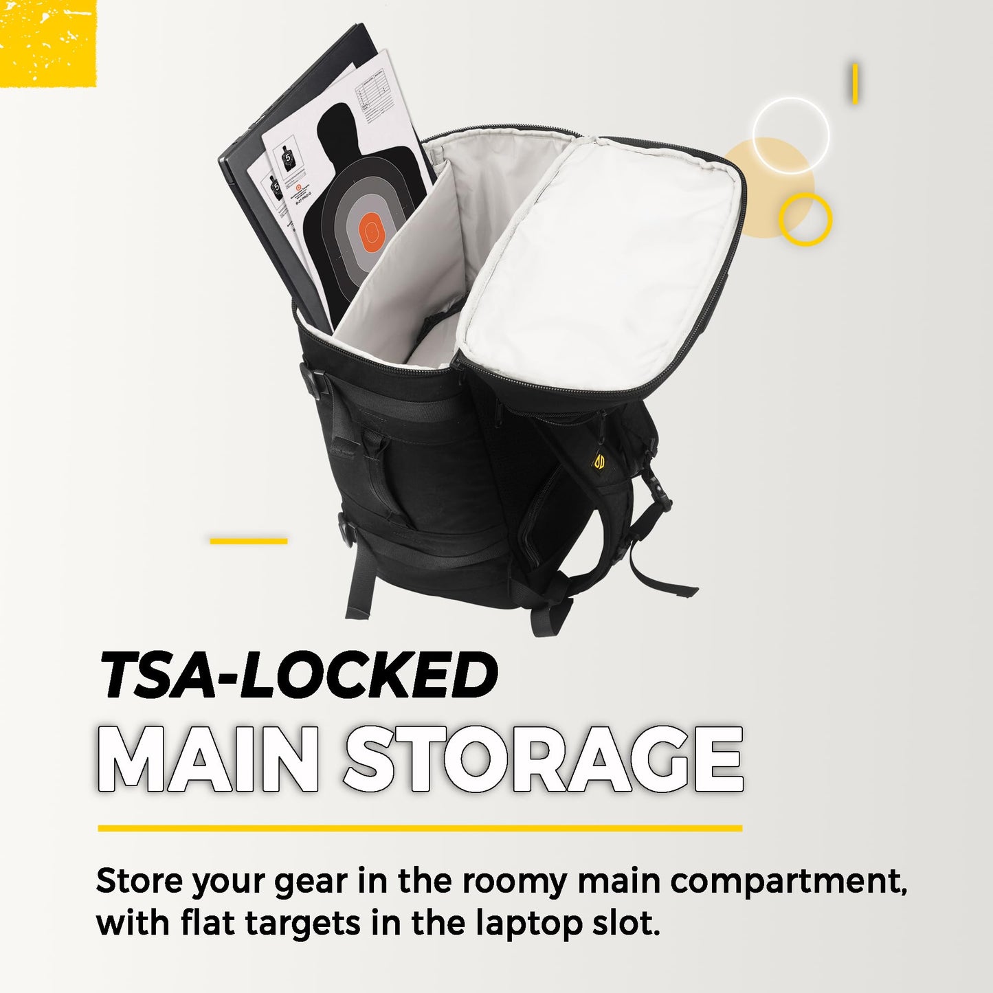 TradeSmart Range Backpack for Handguns, Ammo & Shooting Gear with 3 Lockable Compartments, Ear & Eye Protection Kit Optional