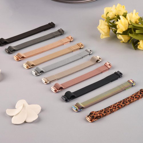 Meliya Compatible with Fitbit Inspire 3 Bands Women Men, Stainless Steel Metal Mesh Loop Adjustable Wristband Replacement Straps for Fitbit Inspire 3 Fitness Tracker