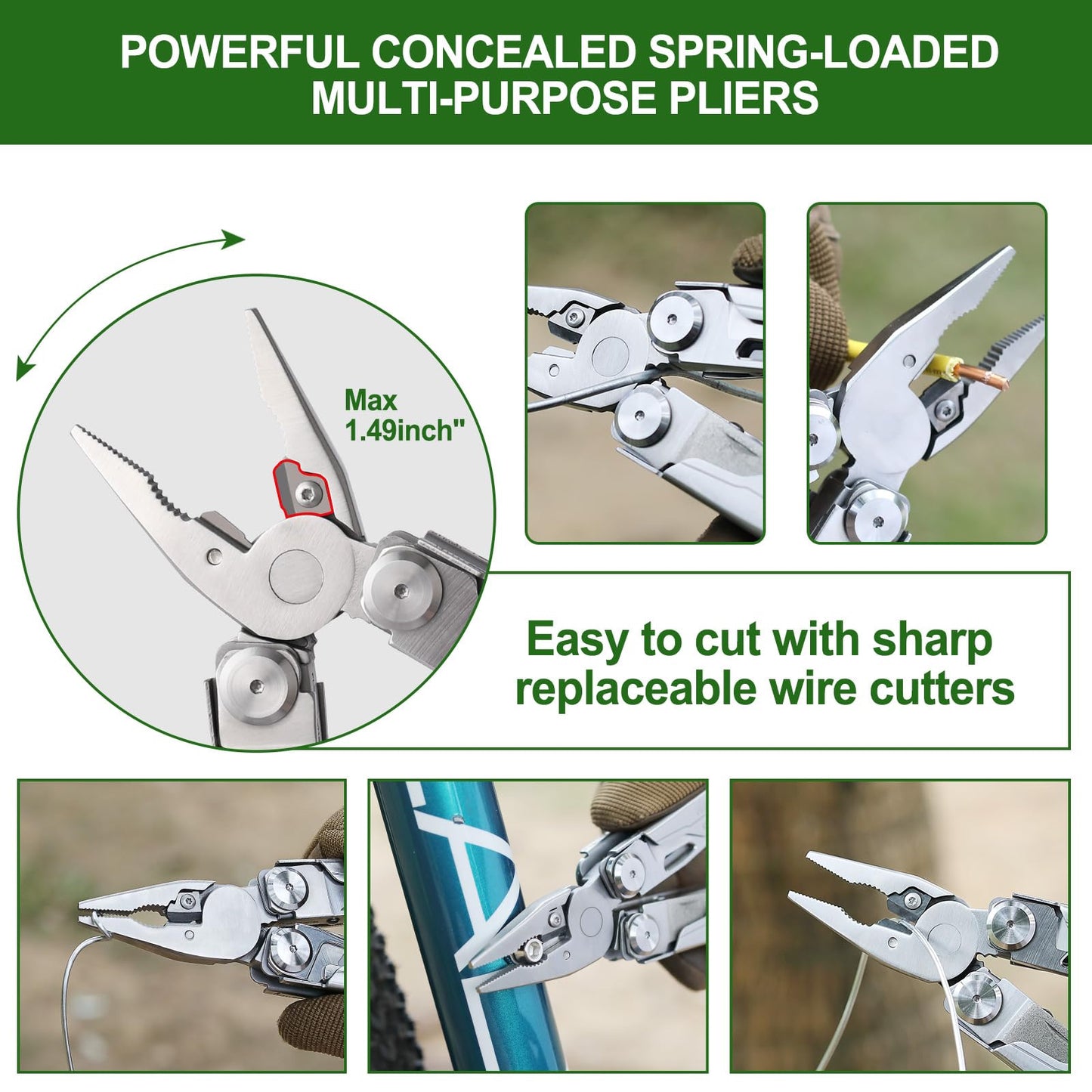 NexTool Multitool, 19 in 1 Multitool Pliers, Stainless Steel Multi Tool with Safety Locking, Foldable Multitools with Scissors, Can Opener, Screwdrivers, Saw for Camping Survival Hiking, Gifts for Men