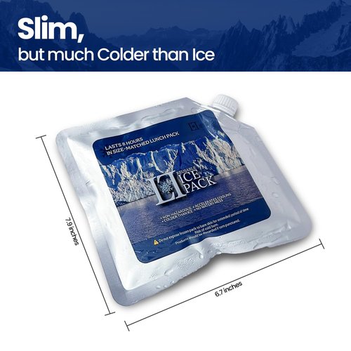 LL Home & Decor • Reusable Ice Packs for Coolers – Long‑Lasting Gel Packs, Heavy‑Duty & Slim for Lunch Bags, Camping, 5‑Pack