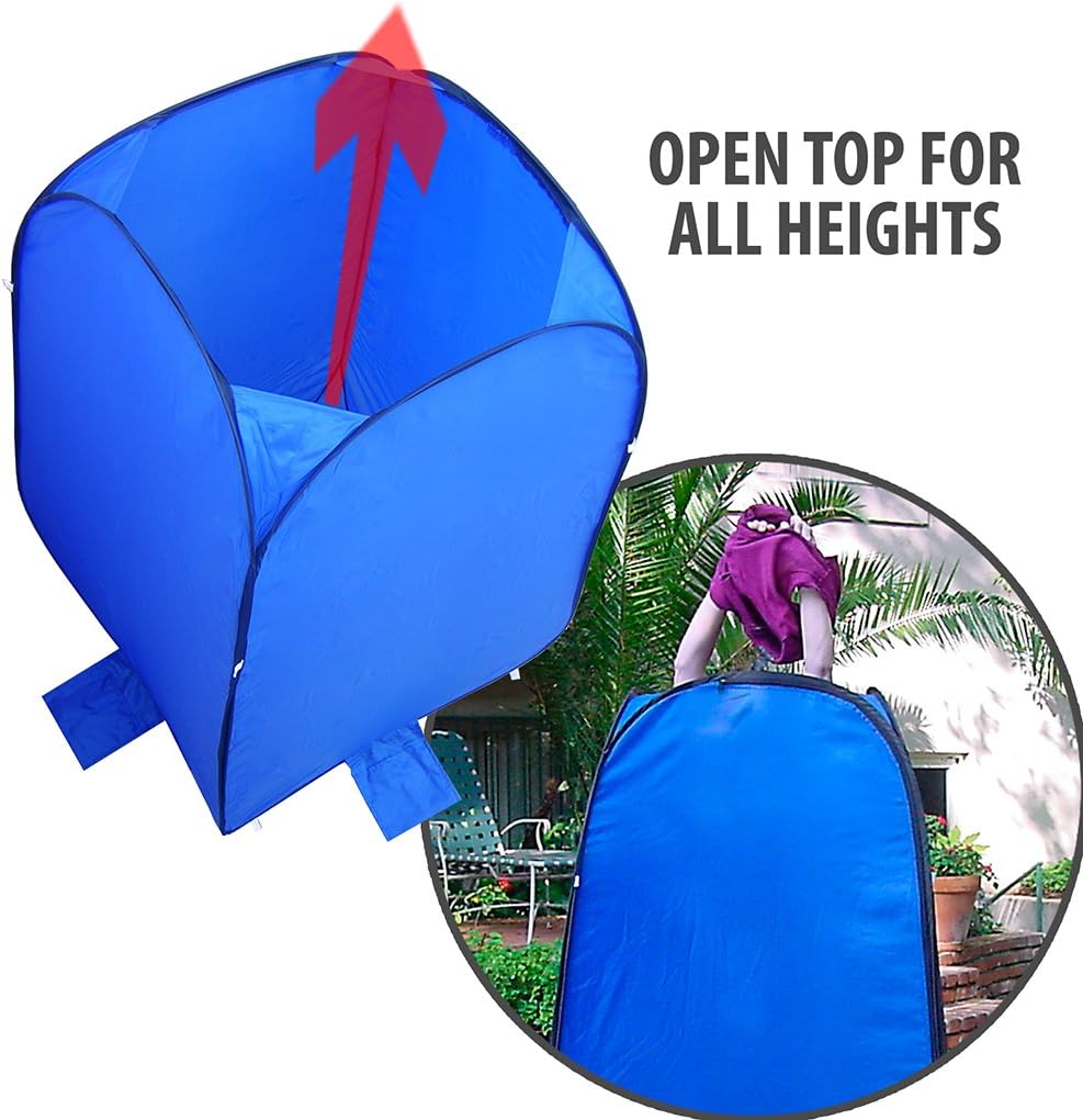 Pop-Up Room in a Bag Instant Portable Changing, Shower and Bathroom with Dura-light Steel Frame and Weather-Resistant material for for Pontoon / Deck / Fishing / Sail Boat. Included Tie-Down Kit.