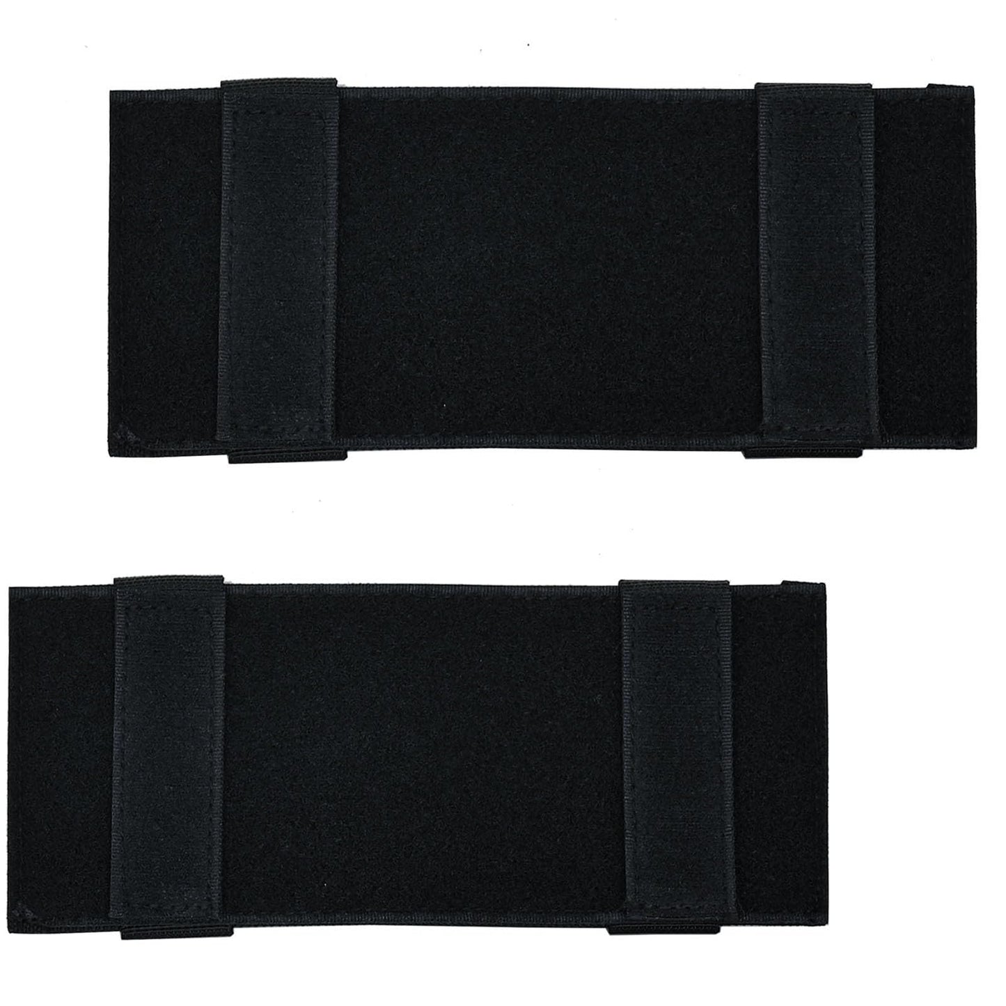 Molle Patch Panel Hook&Loop Adapter Panel for DIY Patch Badges Tactical Molle Hook and Loop Panel Molle Panel for Badges and Insignia Patches 7''x3.4'‘ 2Pack (Black)