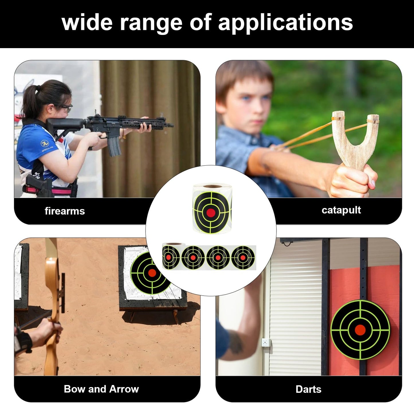 3 Inch Splatter Targets for Shooting & Archery Practice (1 Roll/200 Pcs)