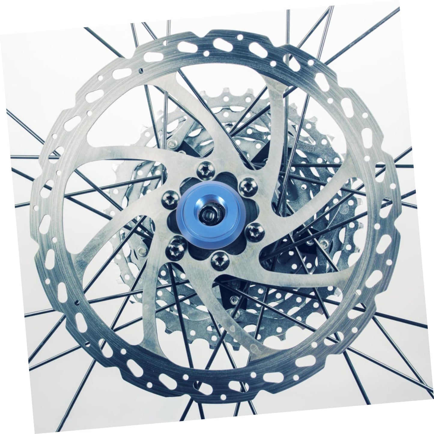 Blue Bike Wheel Nuts - 2pcs M10 Hub Axle Nut Set