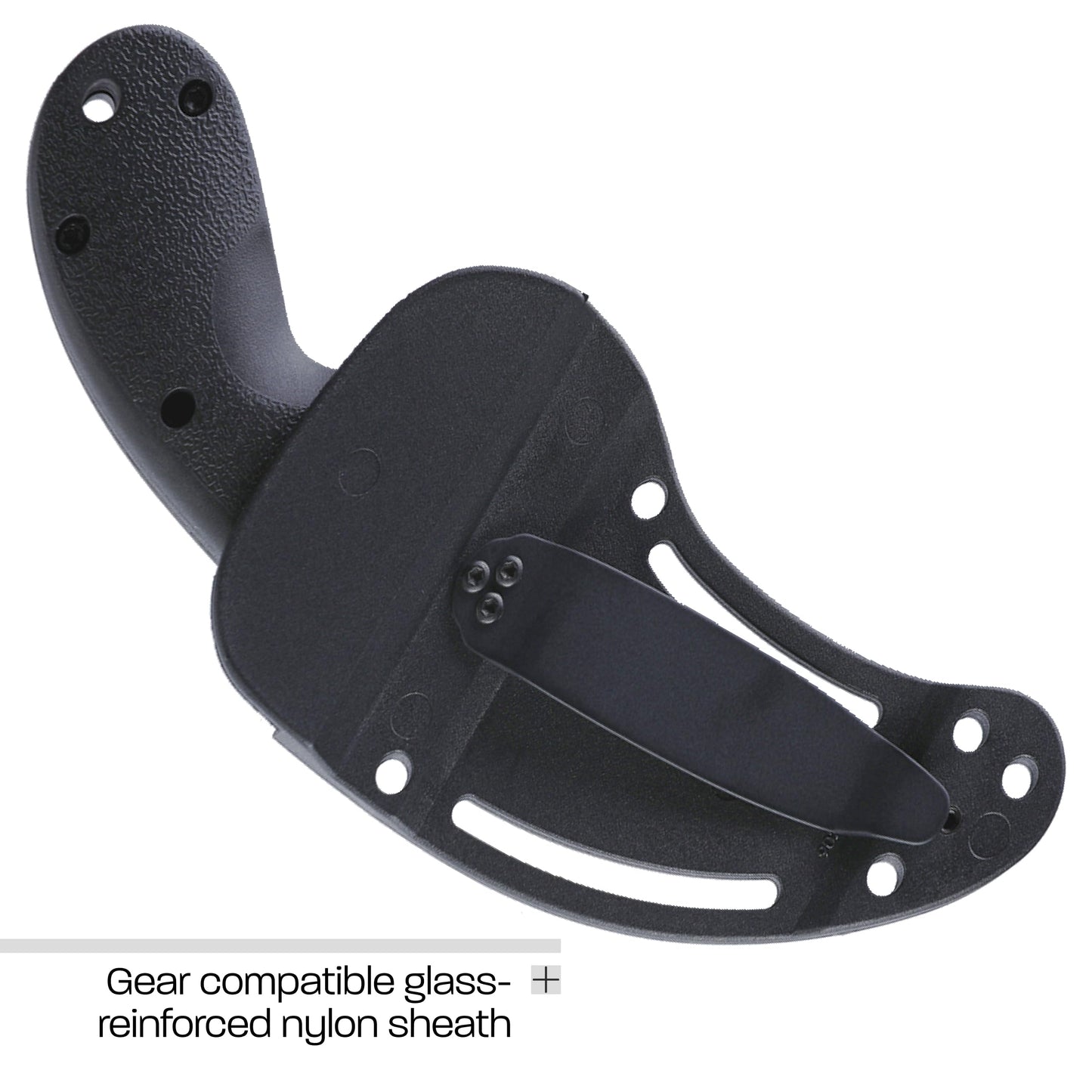 CRKT Bear Claw Fixed Blade Knife with Sheath: Hawkbill with AUS 8 Steel Blade, Glass-Reinforced Nylon Handle, 2516K