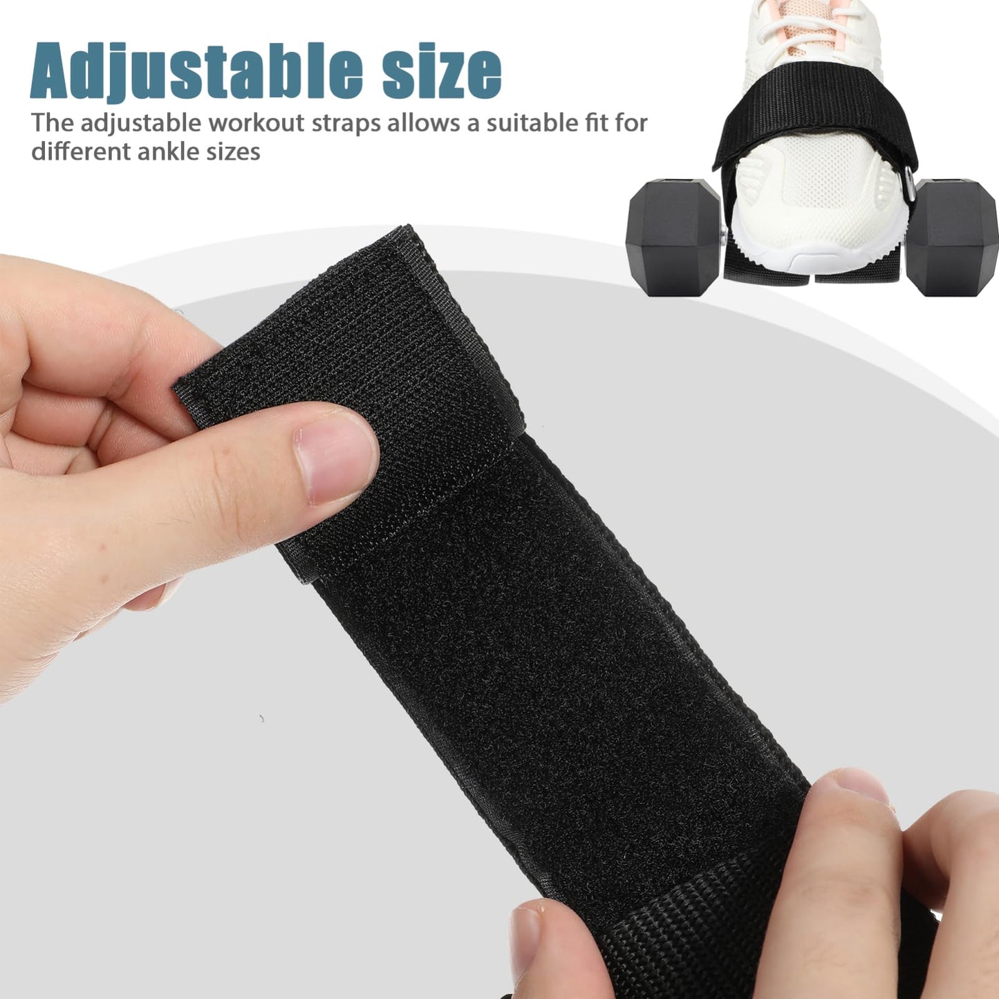 Kisangel 2Pcs Dumbbell Foot Attachment, Foot Weight Lifting Adjustable Ankle Straps Leg Lifting Weight Holder For Gym Workouts Strength Training