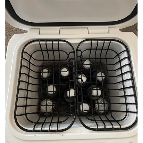 2-Pack Cooler Basket Compatible with Yeti Roadie 24 and 32, Dry Goods Wire Cooler Rack Storage Will Keep Smaller Items Dry and Stay Goods High for Roadie 24 Ice Chest Good to Hold Fruit, Utensils, etc