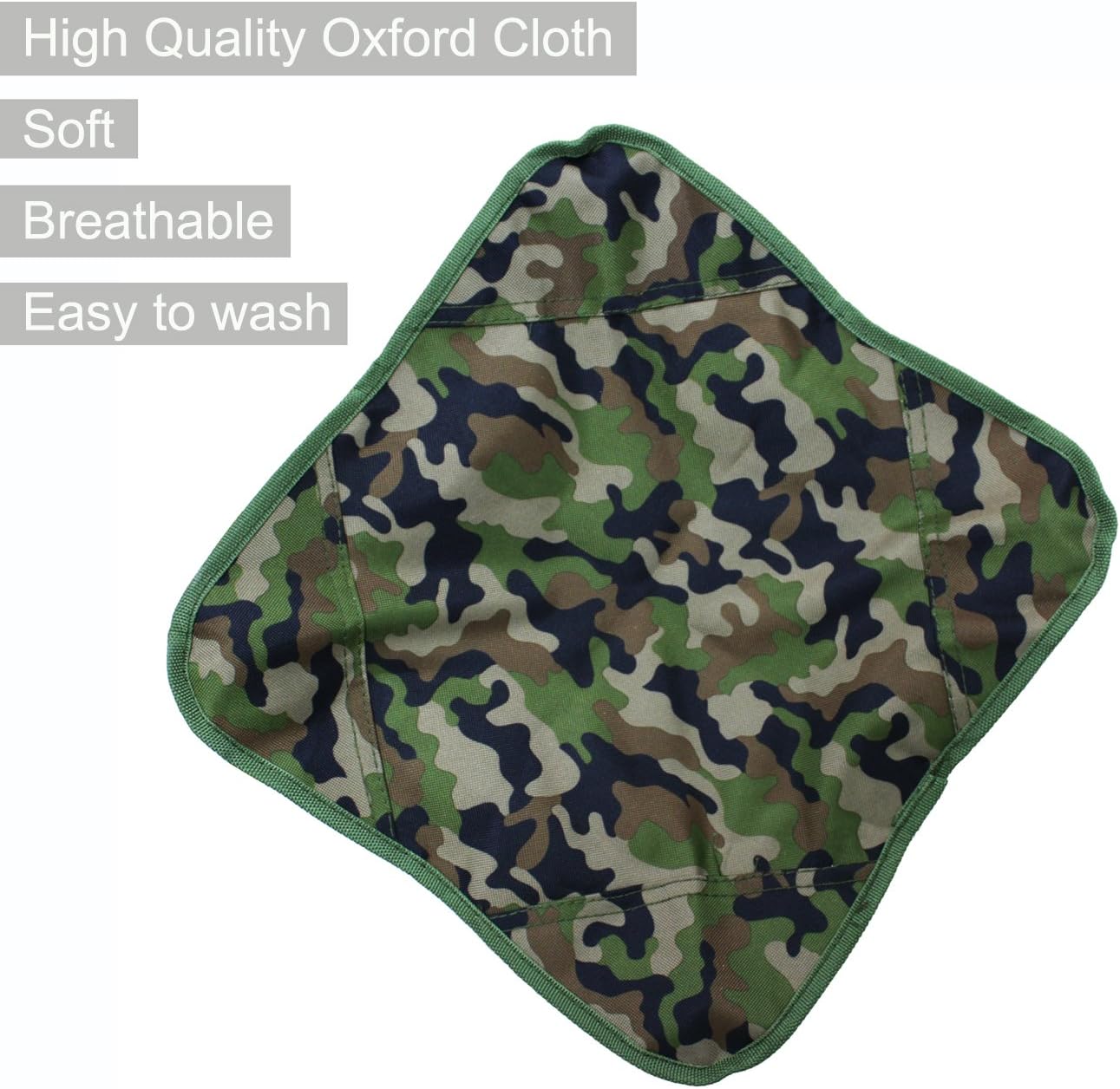 JSHANMEI Camping Stool Portable Folding Stool for Outdoor Hiking Fishing Travel Deluxe 4 Leg, Support 300 lbs