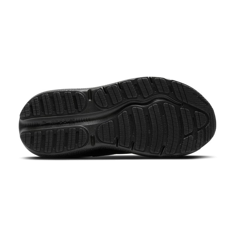 Brooks Men’s Ghost Max Suede/Leather Neutral Running & Walking Shoe - Black/Black - 10.5 Medium