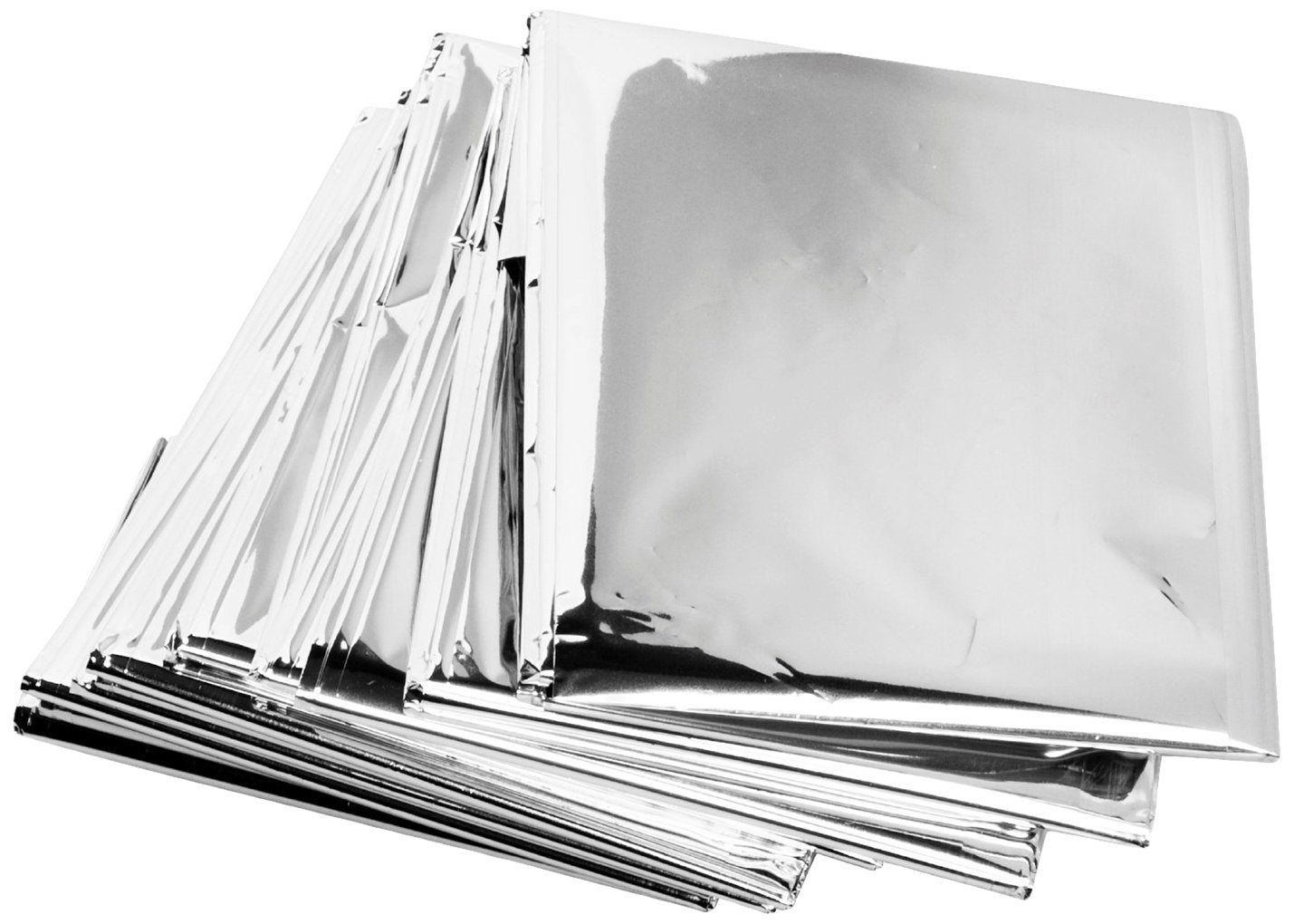 20 Pack Emergency Mylar Thermal Blankets, 54" x 84" - by Science Purchase, Silver,Large, 73MYLARPK20