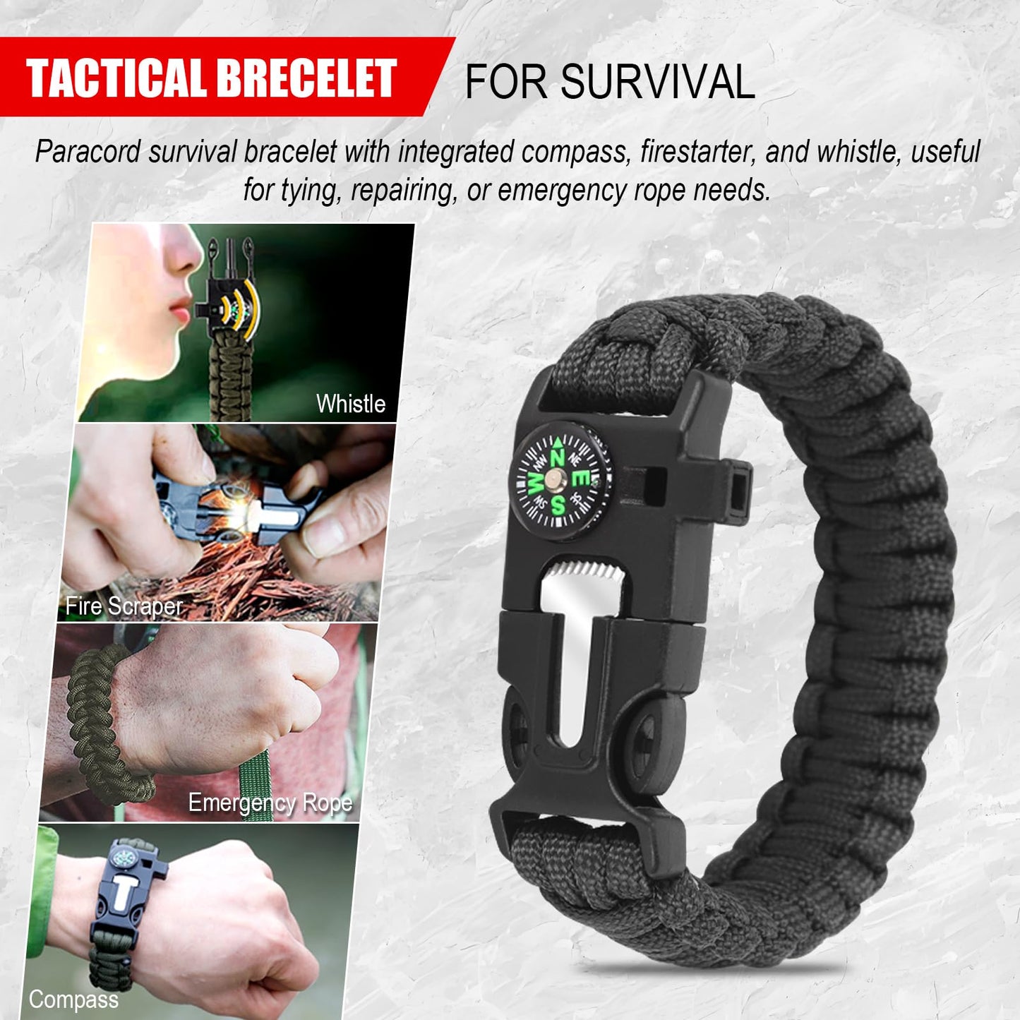 146Pcs Survival First Aid Kit, Car Emergency Trauma Kit with Military Grade Survival Tools, Medical Supplies & Fishing Gear, for Camping, Travel, Earthquake, Gifts for Men & Women Outdoor Adventures