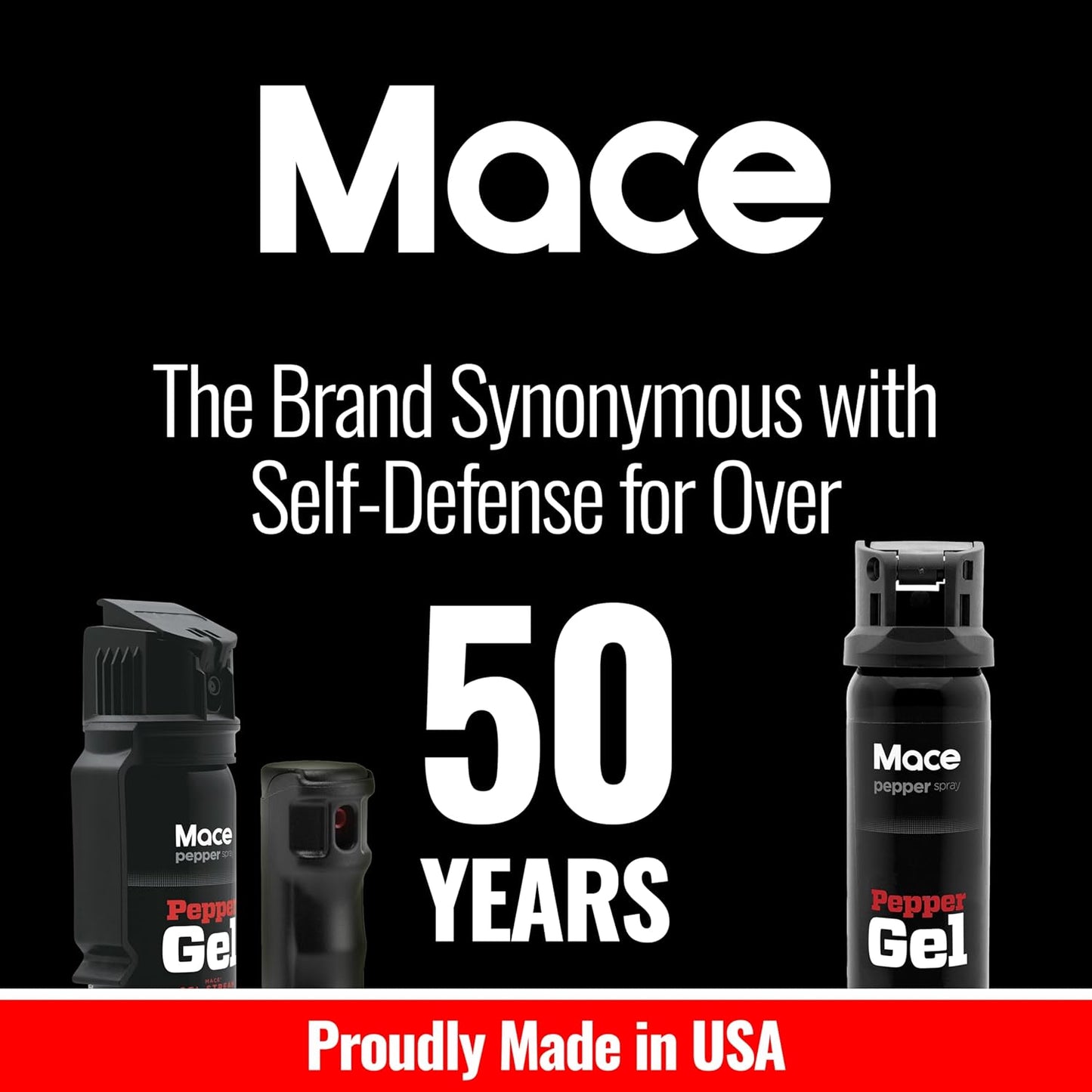 Mace Magnum 3, Magnum 4, or Magnum 9 Pepper Gel Spray, Up to 25 Feet Range, No Wind Blowback, Pepper Spray Gel for Women & Men