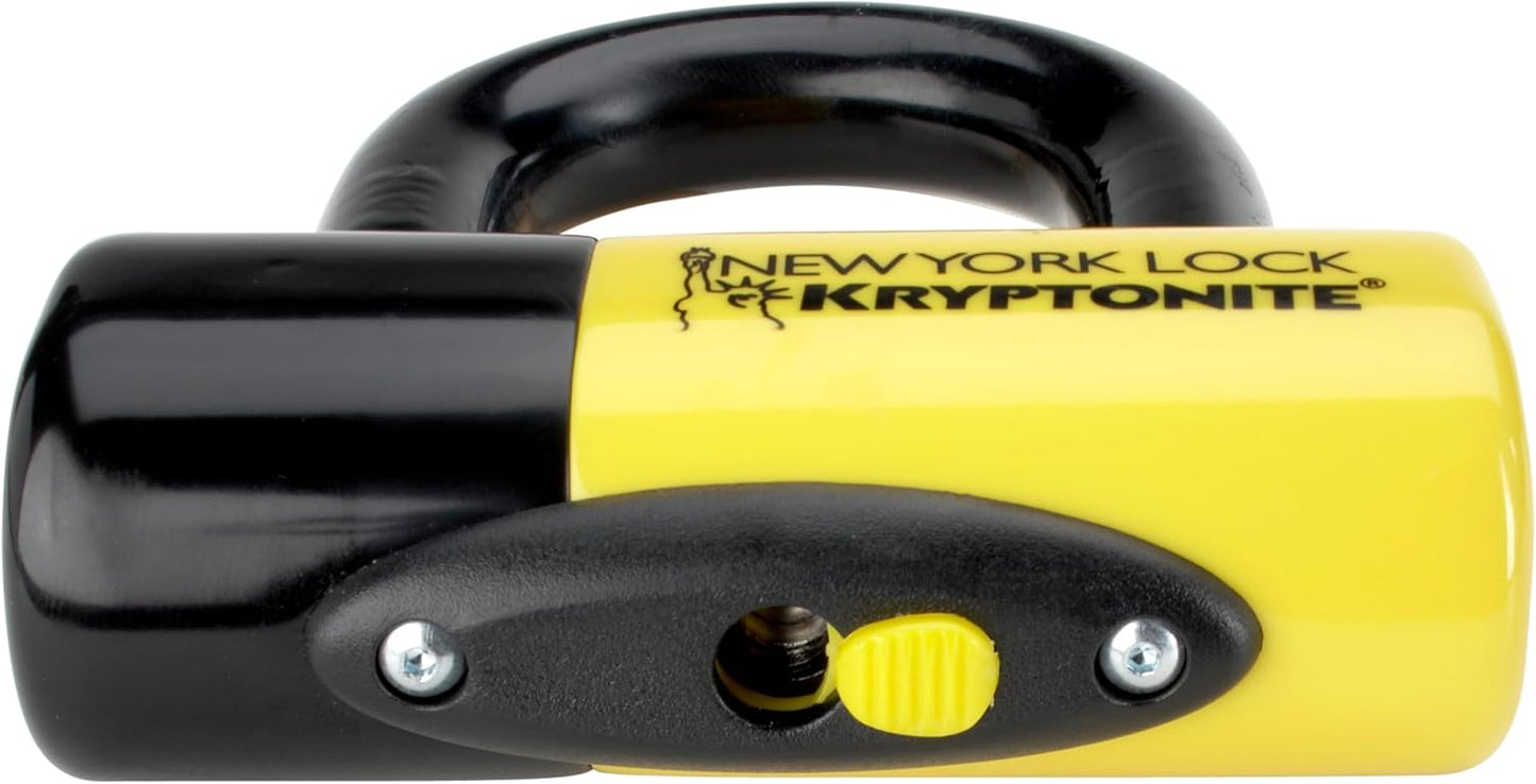 Kryptonite New York Disc Lock, 14mm Heavy Duty Yellow/Black Bike Bicycle Lock, Sold Secure Gold, High Security Anti-Theft Protection for Bicycle, E-Bike, Motorcycles, Scooters, and more