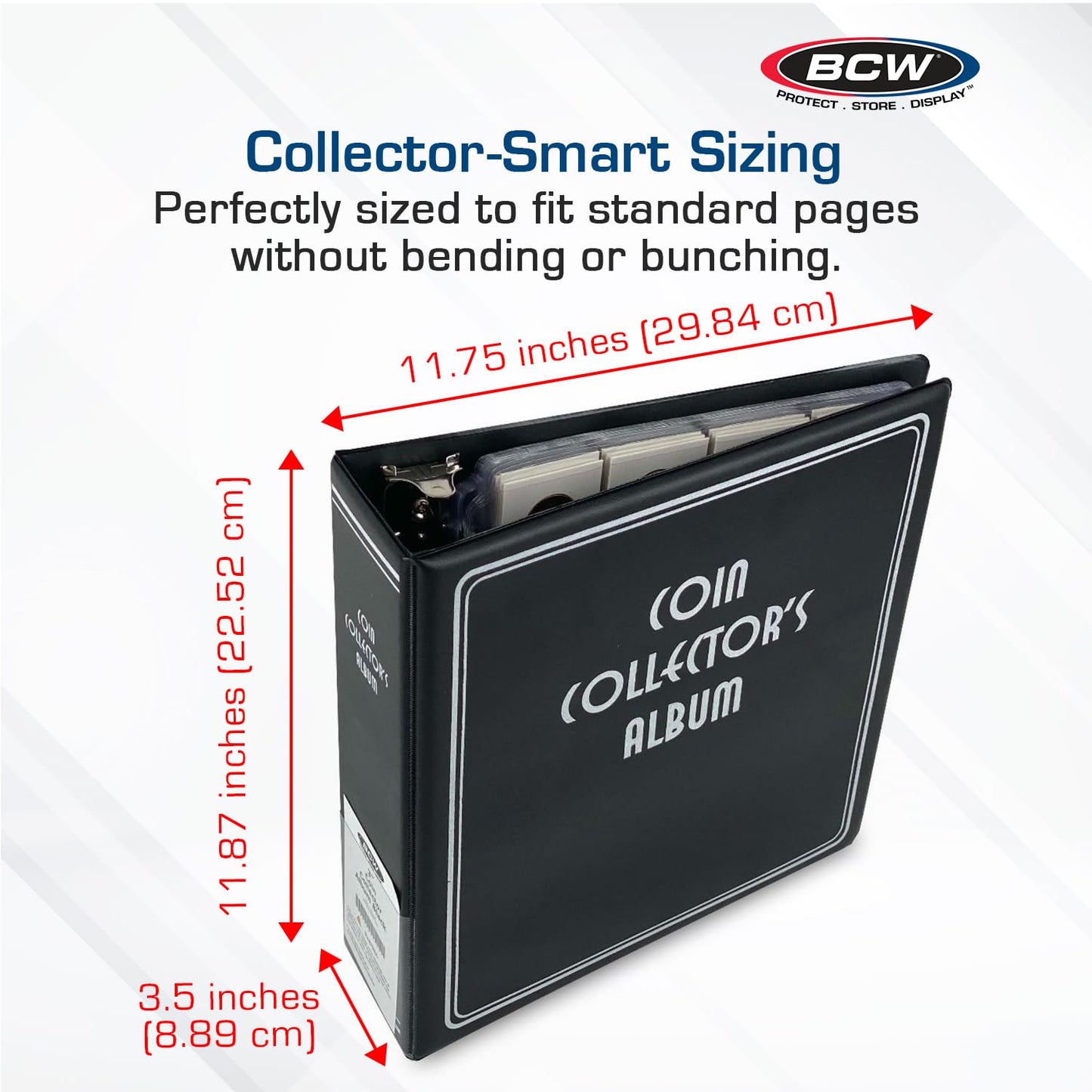 BCW Album - Coin Collectors - Black | 3-Inch Binder | Holds 90 Pages