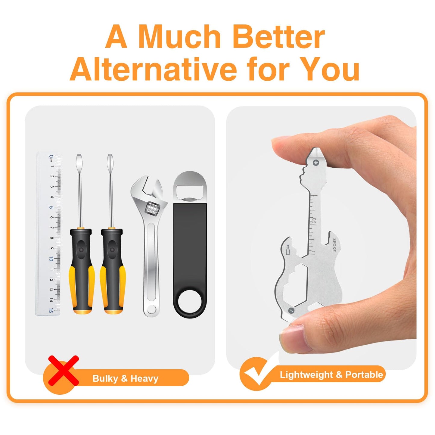 12 in 1 Keychain Multi-tool, Gifts for Men Boyfriend Dad, Father's Day Birthday Gifts, Mini EDC gadgets Tool Gear Bottle Opener for Camping Survival