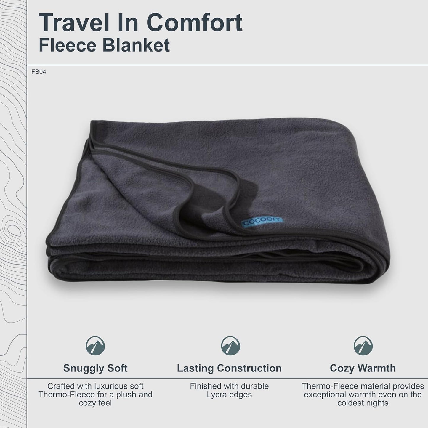 cocoon- Premium - Travel Fleece Blanket - Cozy, Soft, Warm, Lightweight - Regular 79" x 63"