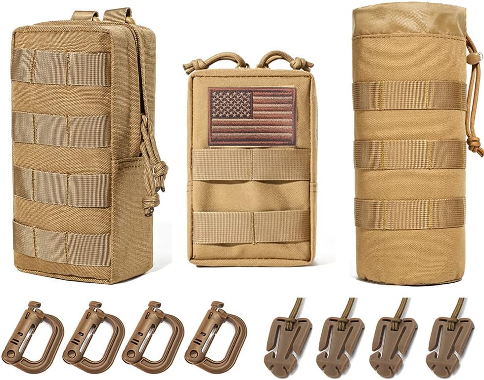 Upgraded Tactical Water Bottle Holder | Molle Pouch for Travel & Hydration