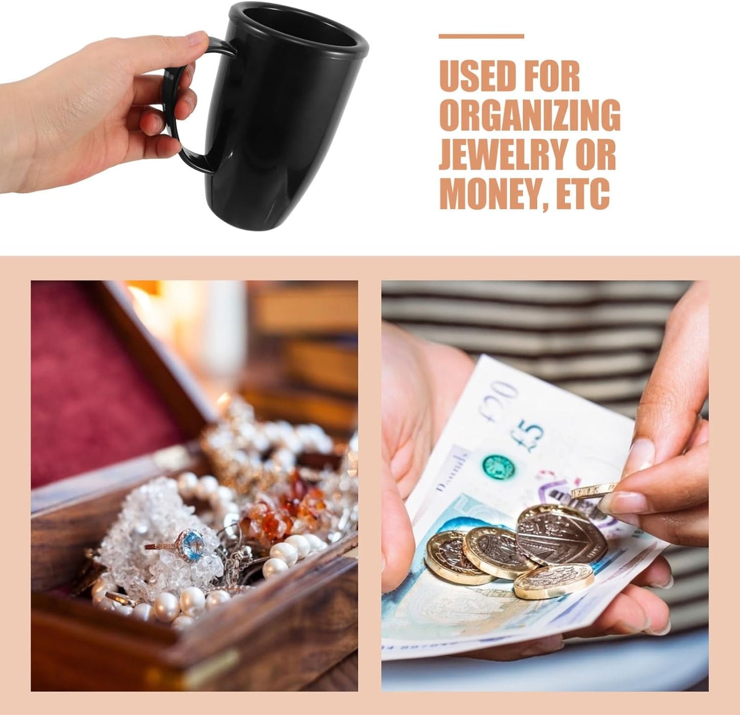 Cabilock Secret Hidden Money Container Pen Holder Compartment Storage Box Plastic Wall Cash Storage Valuables Discreet Safe for Travel Jewelry