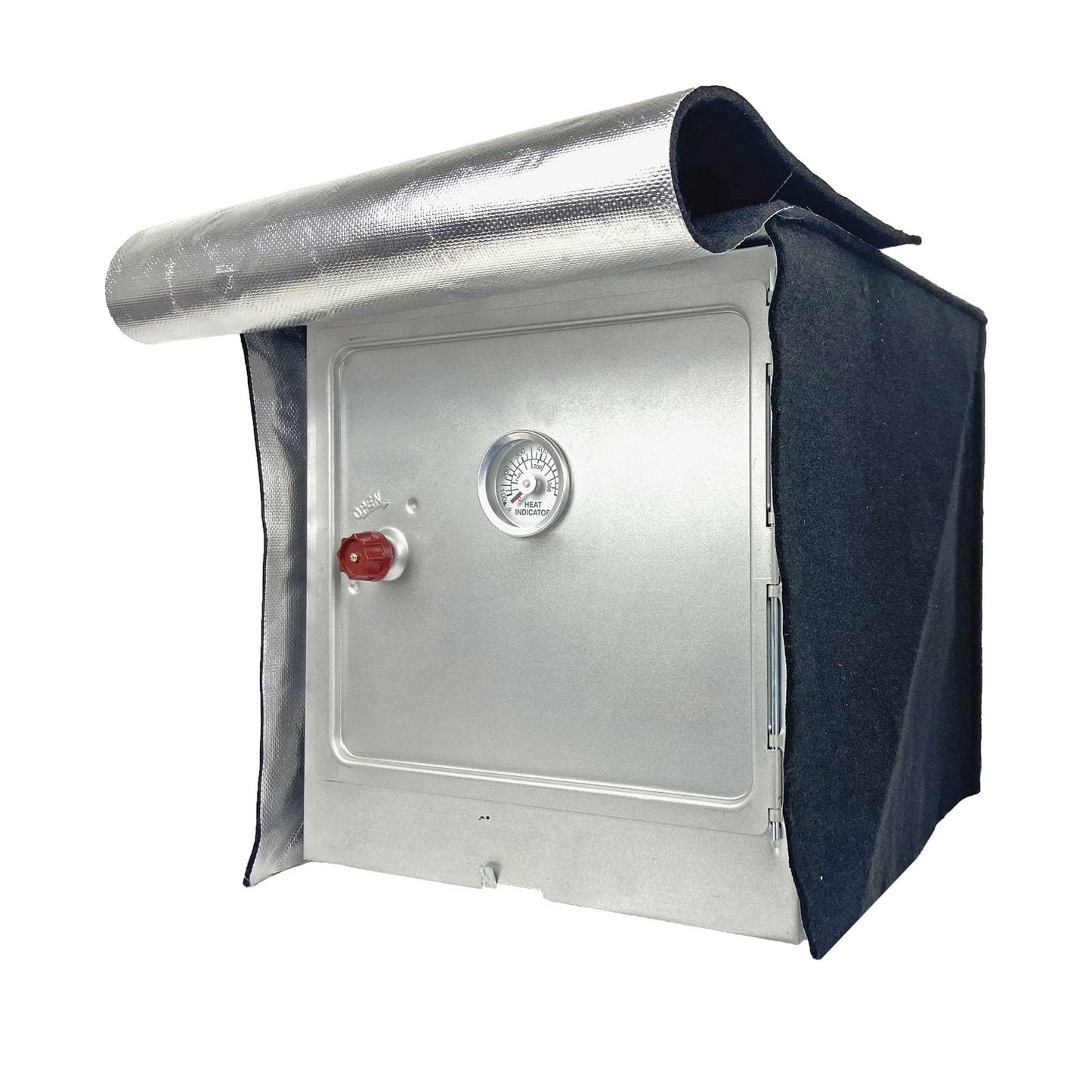 KUNFALY Thermal Insulated Camping Oven Cover for Foldable Camp Ovens Insulation Blanket with Aluminum Coated to Quickly Heats Up and Maintains Temperature