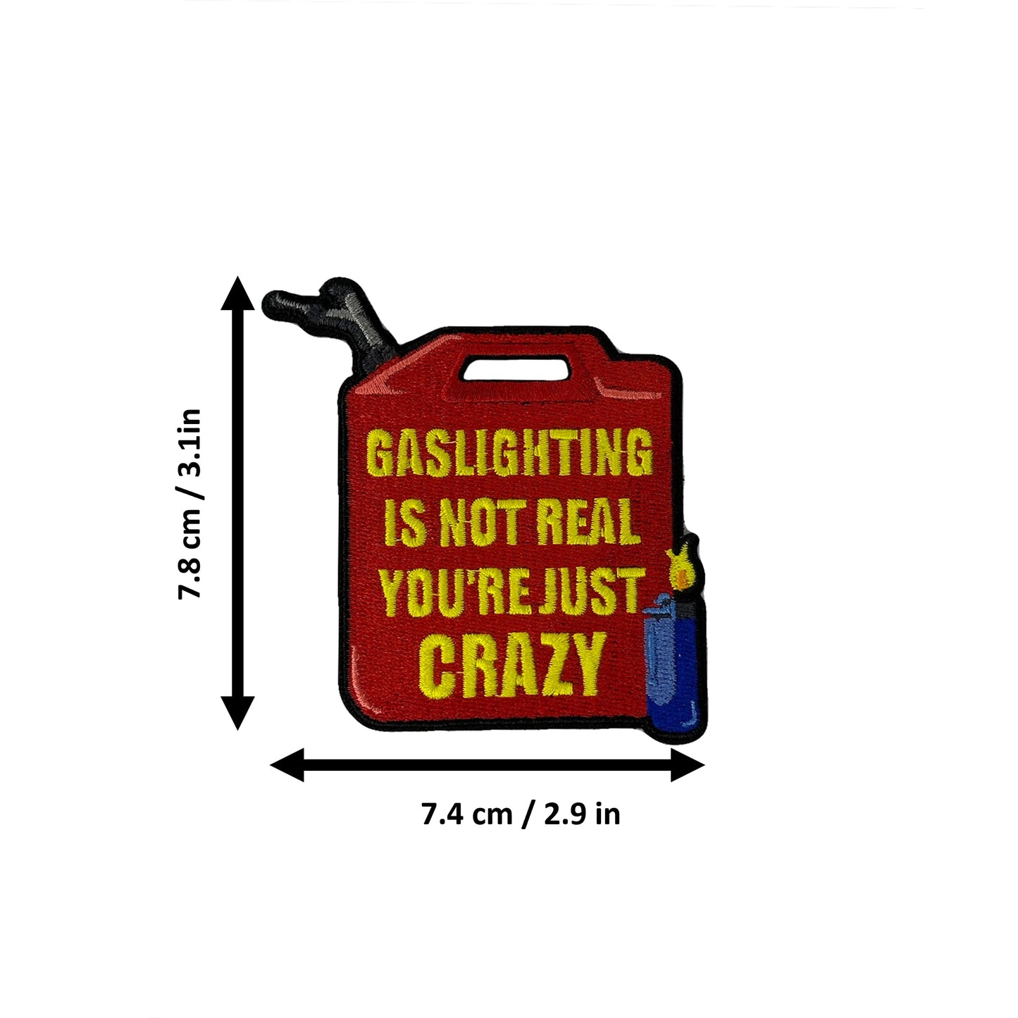 Gaslighting is Not Real, FILSEF Morale Patch, Meme Patch, Morale Patch, Military Patch, Hook and Loop, Tactical Backpack, Murph, Veteran Owned, Red, FP-105