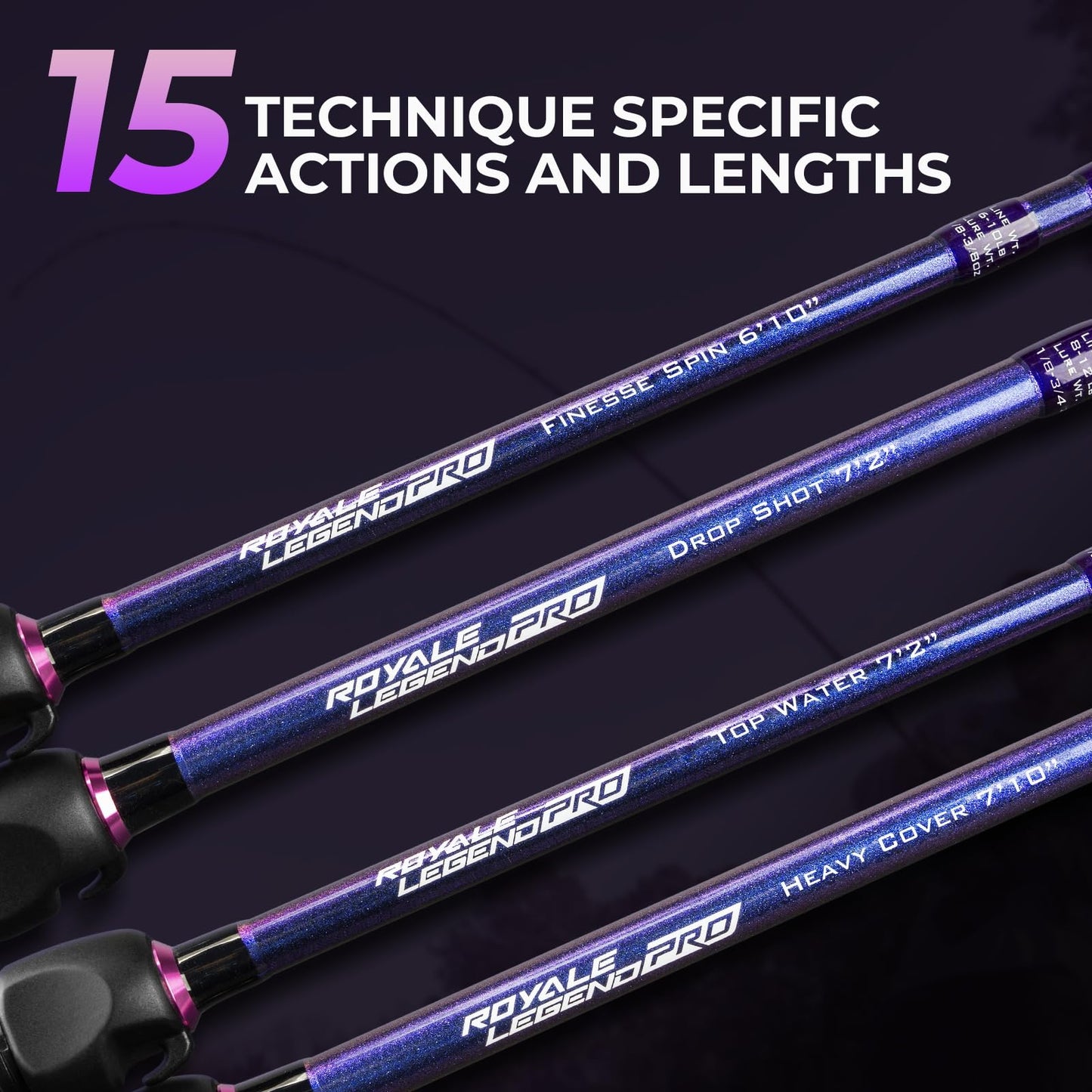 KastKing Royale Legend Pro Spinning Rod 2 pc7'2, Drop Shot