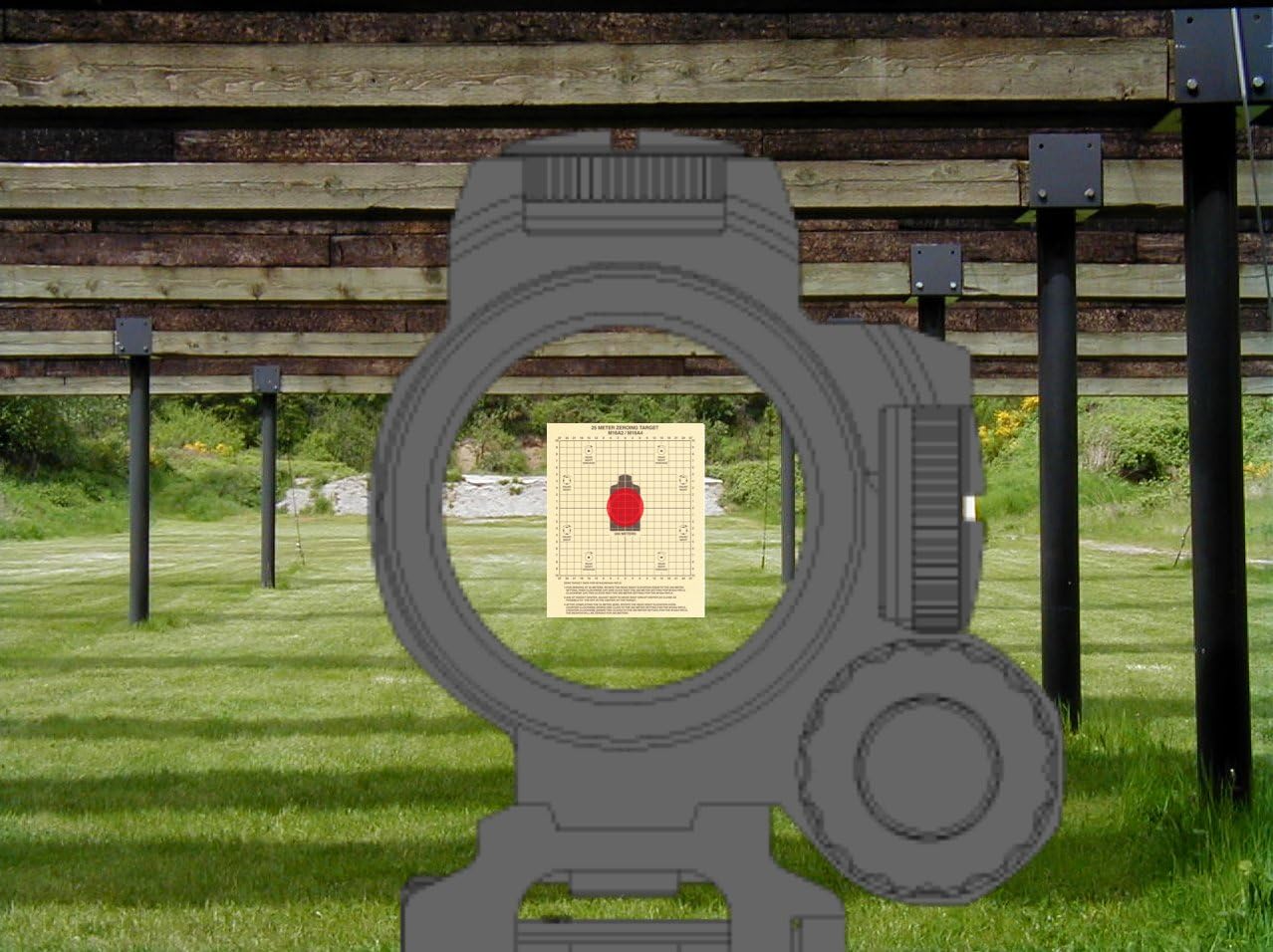 25 Yard Sight-in Targets for a 100-Yard Zero - USE RED DOT Optics