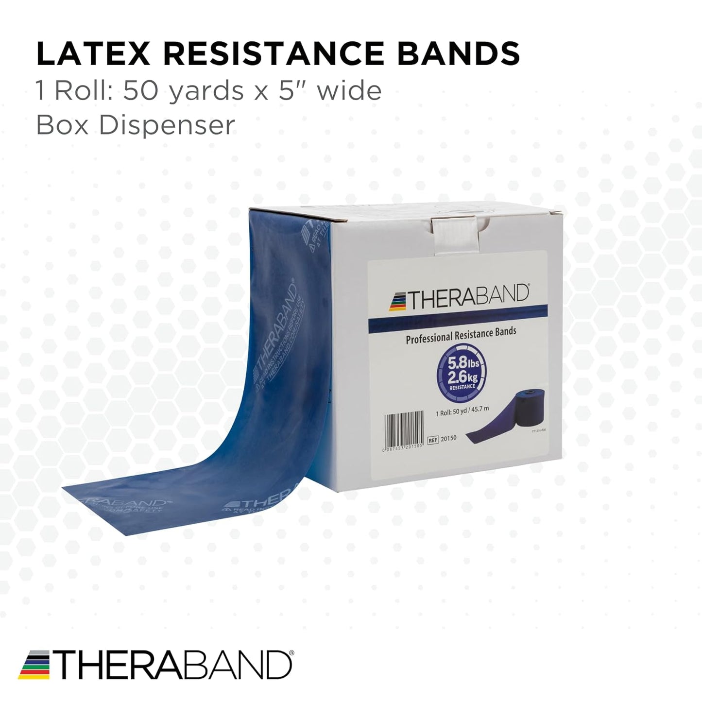 THERABAND Resistance Band, Green, Heavy, 50-Yard Roll, Latex Elastic Band for Exercise, Stretching, Physical Therapy, Yoga, Pilates, Home Workouts, Cut-to-Length, Color-Coded Levels