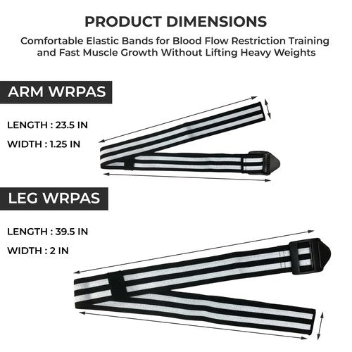 Happy Feet Blood Flow Restriction Bands - Resistance Bands for Glutes, Legs, Arms Training & Hip Building – Weightlifting Fitness Exercise Straps for Men & Women – Pack of 4