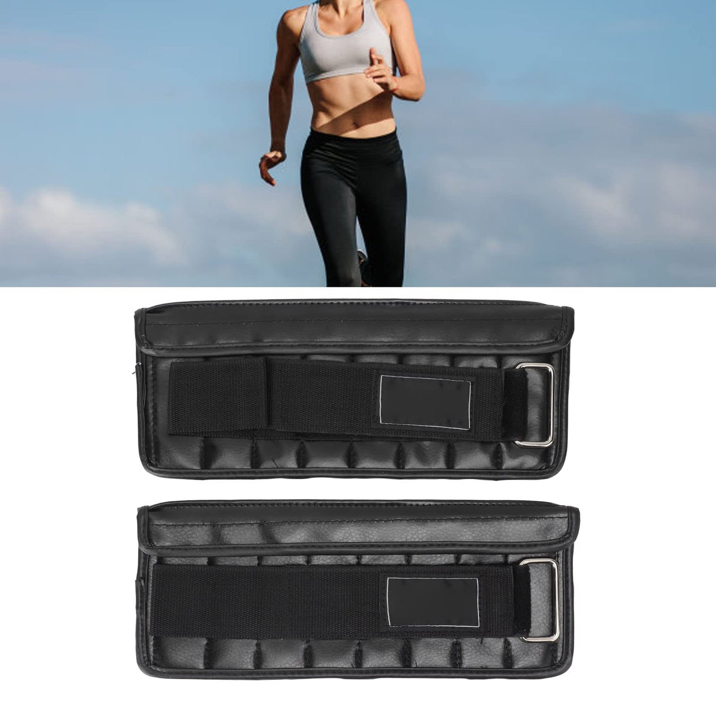 1Pair 1‑3kg Adjustable Ankle Weights Wrist Straps, Wrist Weights Sandbag for Men Women Arm Fitness Exercise Training