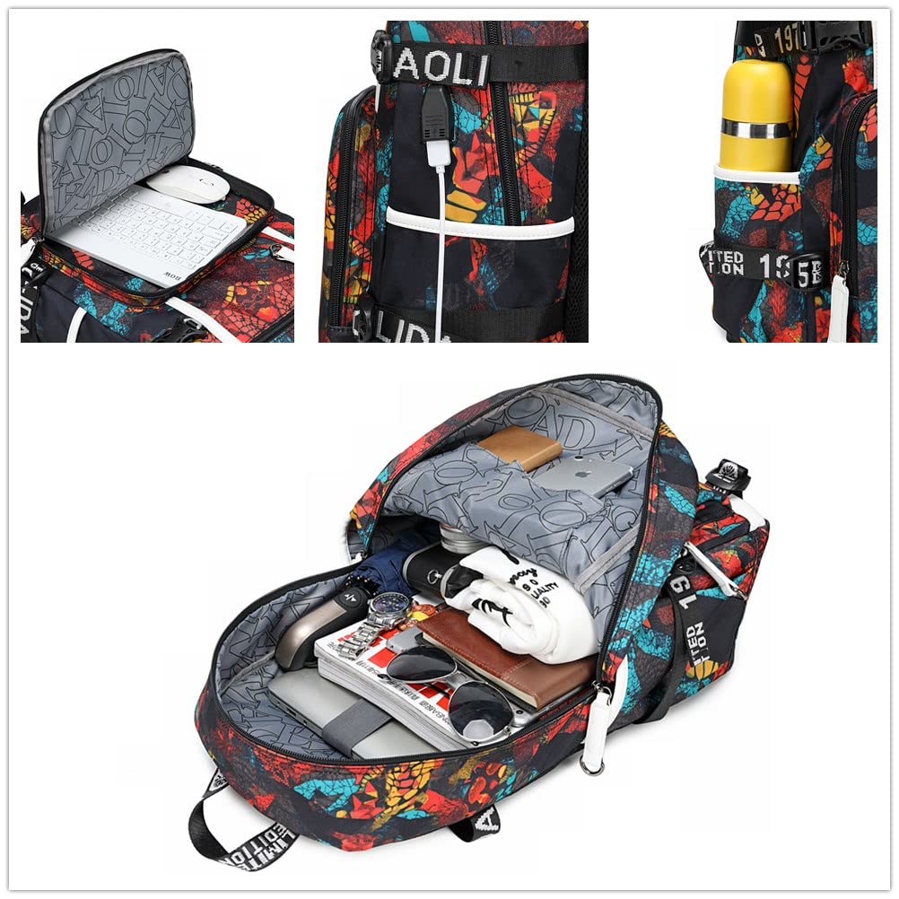 Ansigeren No. 30 Basketball Player Multifunctional Backpacks Sports Fan Bookbag Travel Student Backpack (W3)