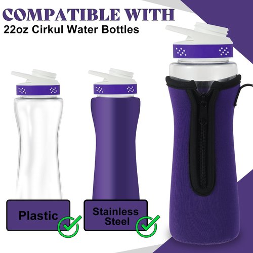 Dealkion 2PCS Sleeve for Cirkul Water Bottle Sleeve 22 oz Compatible with Cirkul Water Bottles 22oz Plastic & Stainless Steel Intended for Cirkul Accessories