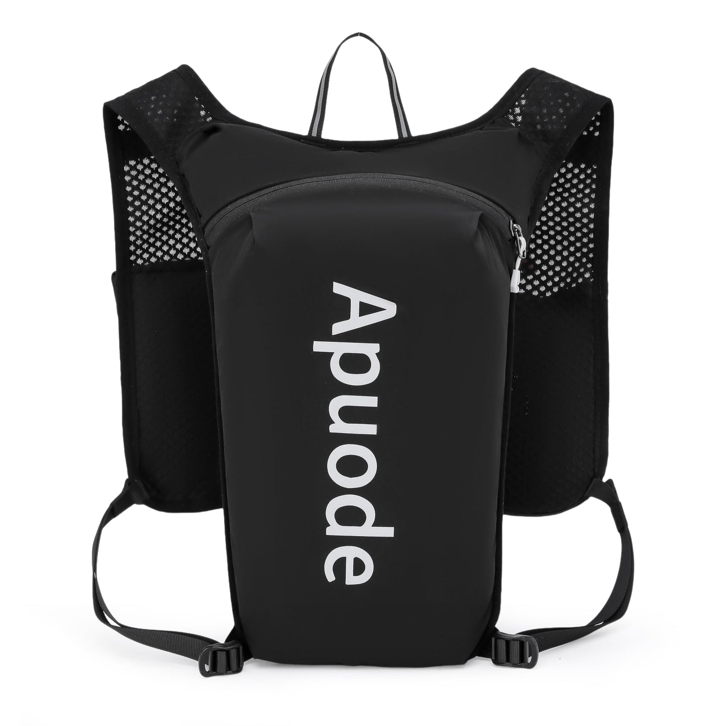 Apuode Running Hydration Vest Backpack,Lightweight Insulated Pack Daypack for Hiking Trail Running Cycling Race Marathon for Women Men (Black, Only Backpack)