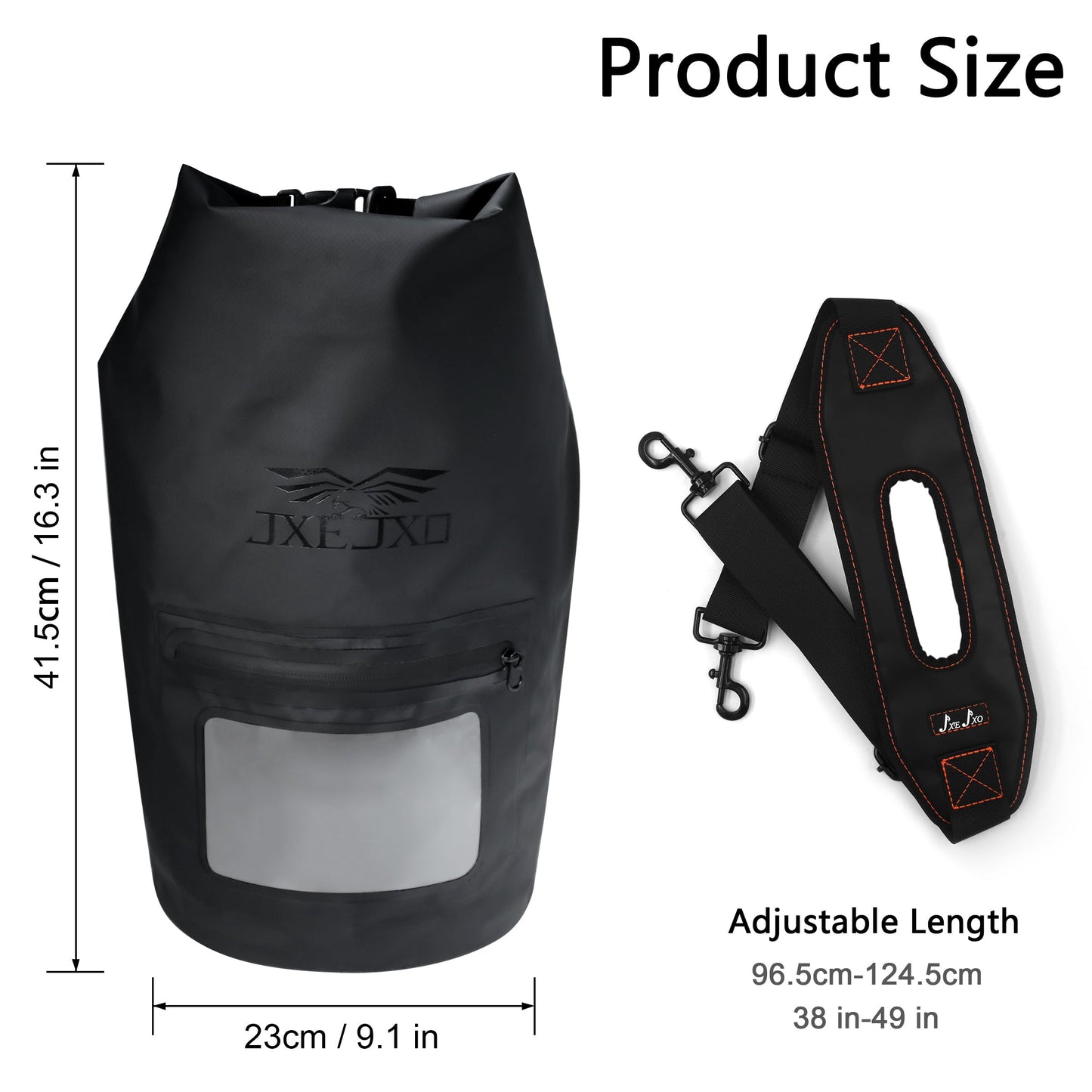 JXE JXO 15L Waterproof Faraday Dry Bag for Electronic Device Security | Military-Grade EMP & RFID Signal Blocking, Anti-Tracking & Hacking Protection, Data Privacy Shield for Mobile Devices (Matte)