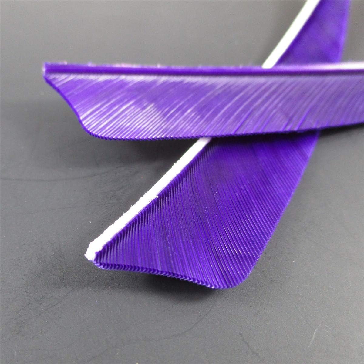 Letszhu Archery Arrows Feather Fletching 4 Inch Real Turkey Vanes for Hunting Target Shooting (25 Pack)