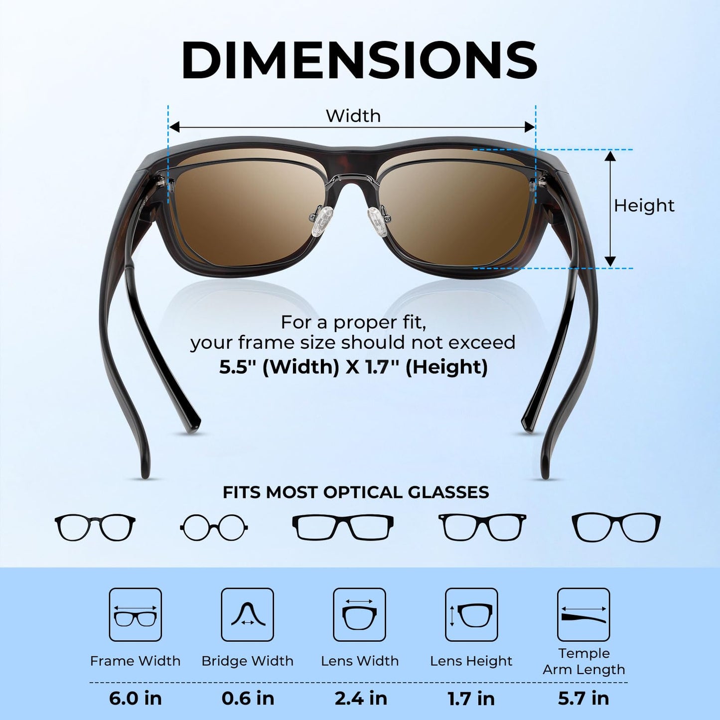 KastKing Chariton Fit-Over Polarized Wrap Around Over Sunglasses for Men and Women, Ideal for Driving Fishing Cycling Running