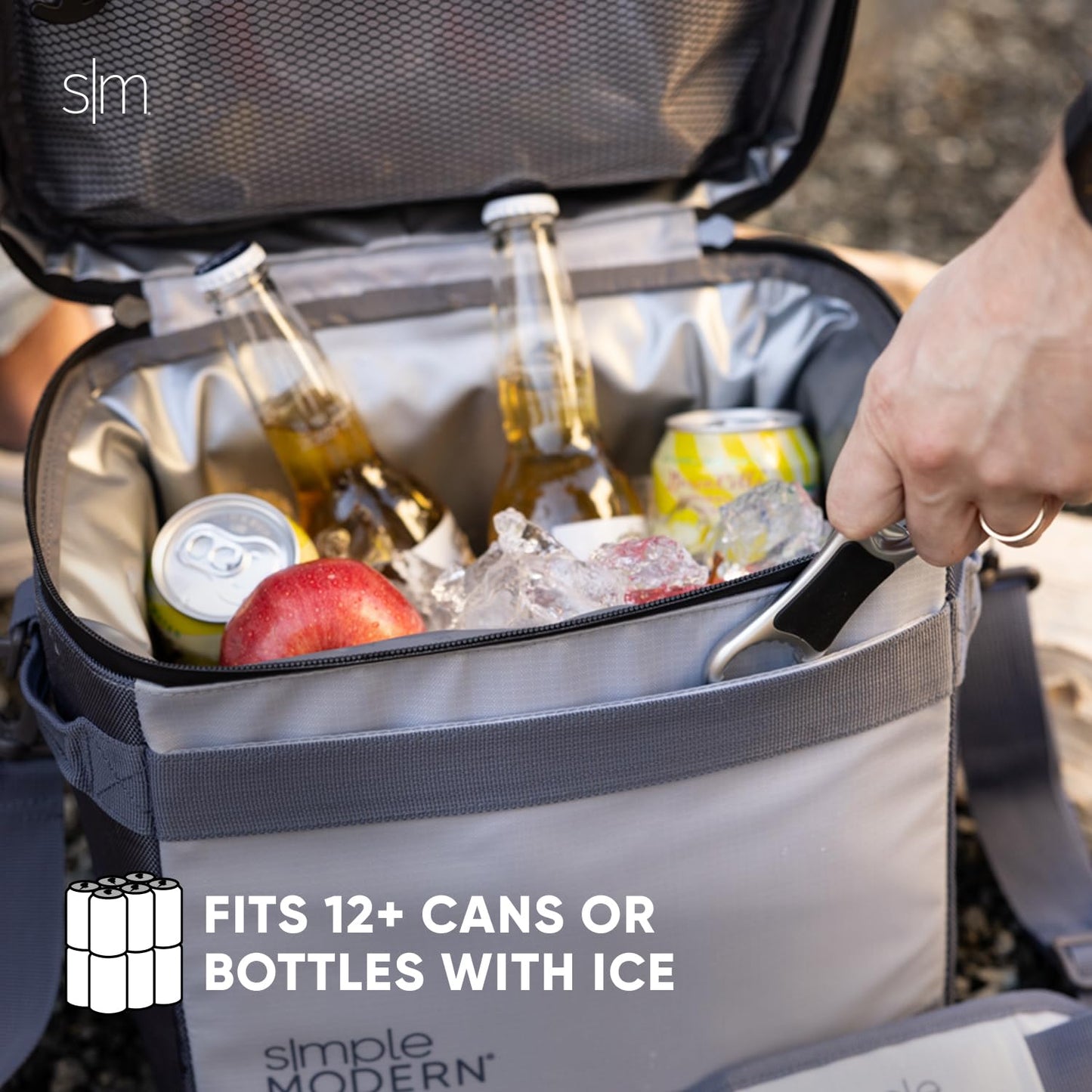 Simple Modern Day Cooler for 12 Cans | Soft Cooler Bag Insulated Ice Chest with Carrying Strap & Handle | Lunch Box for Travel, Camping, Work, Beach, Picnic, Game Day | 11 Liter | Salmon