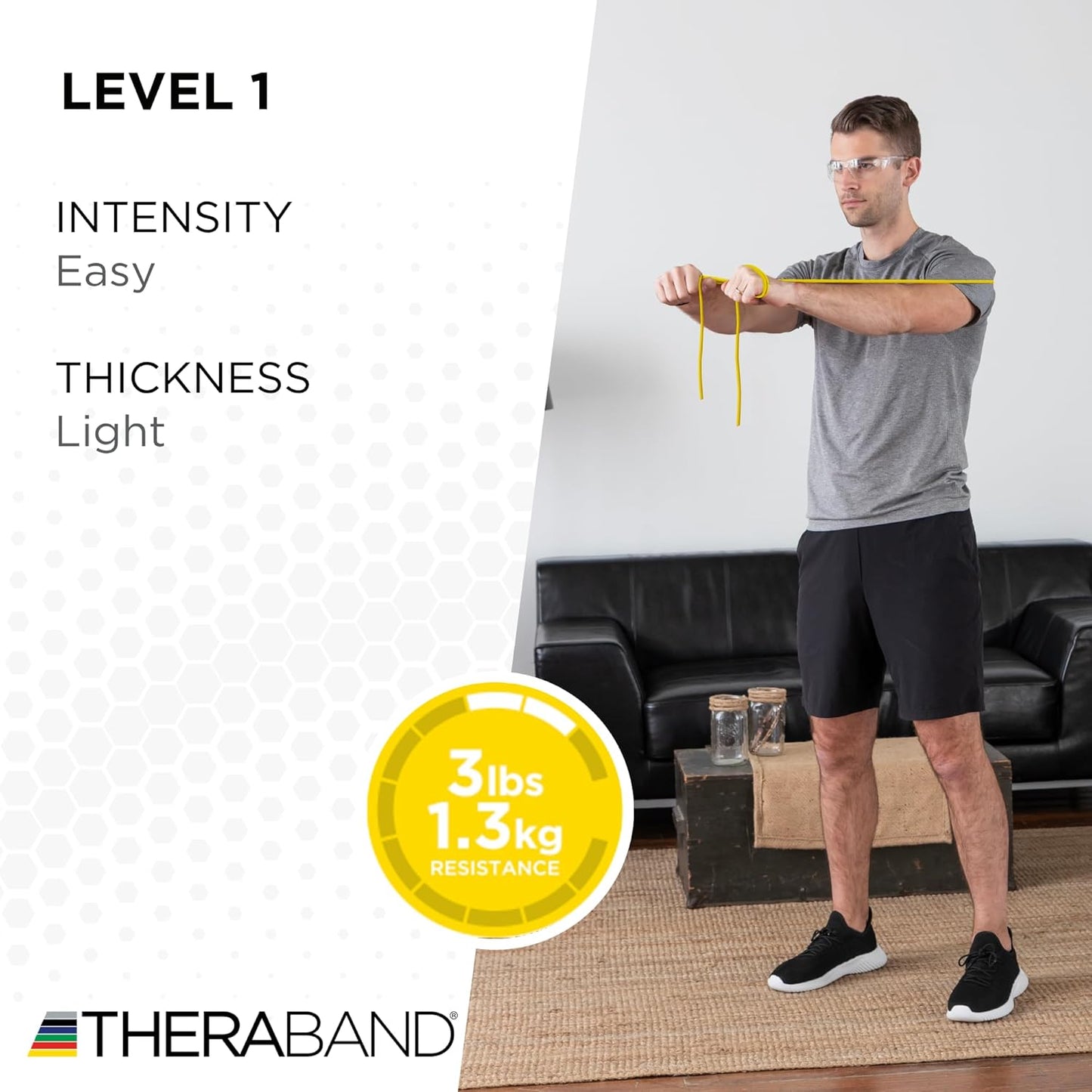 THERABAND Latex Resistance Tubing, Green, Heavy, Level 3, 25 ft Roll, Professional Grade for Upper and Lower Body Workouts, Cut-to-Length, Color-Coded Resistance Levels