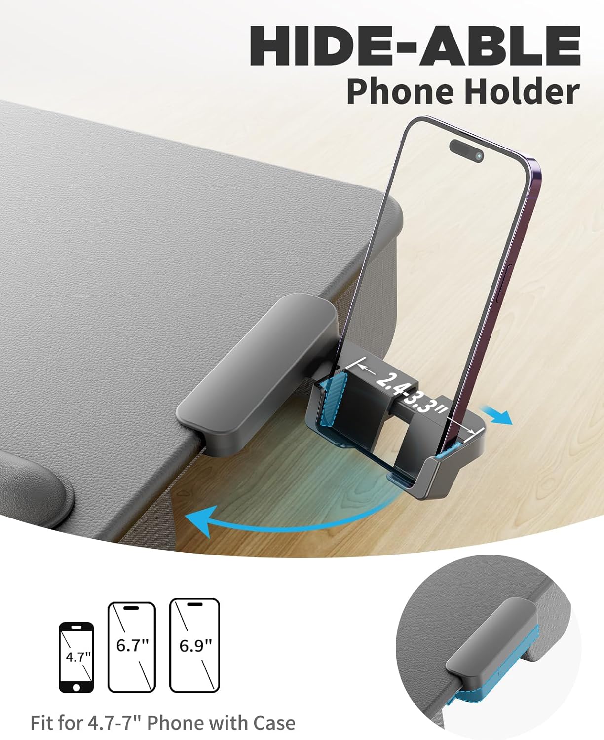 SAIJI Laptop Lap Desk, Portable Laptop Desk for Bed - Fits Up to 17" Laptops & MacBook,Lightweight Lap Tray Table with Storage Drawer, Lap Desk with Cushion, Lap Stand for Bed & Couch