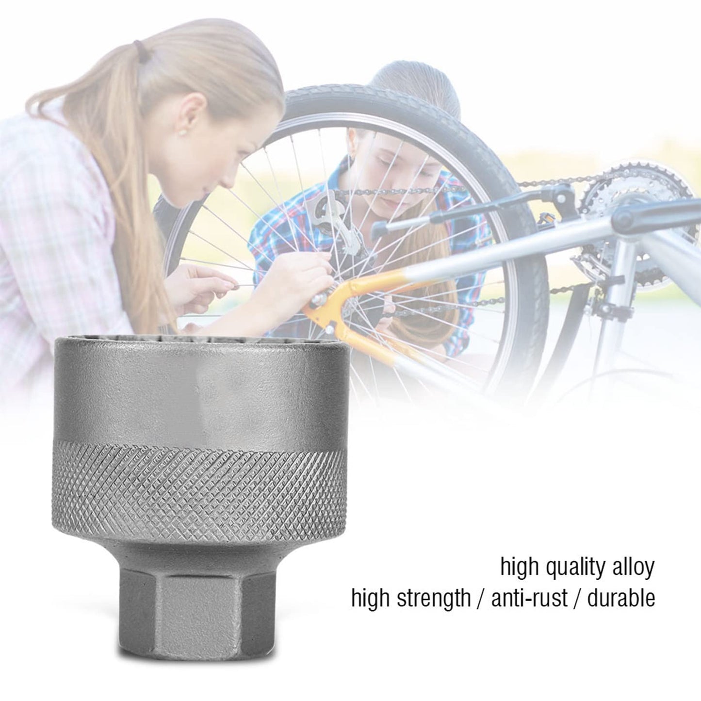 Qiilu Bottom Bracket Tool Hand Yc 29Bb 2A Alloy Steel Yc 29Bb Bottom Bracket Tool Repair Wrench Spanner for
