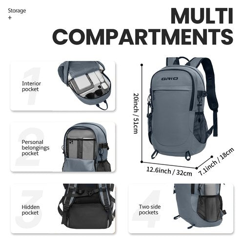 40L Lightweight Hiking Backpack for Men and Women, Packable Backpack for Travel Outdoor Sports Camping (grey)