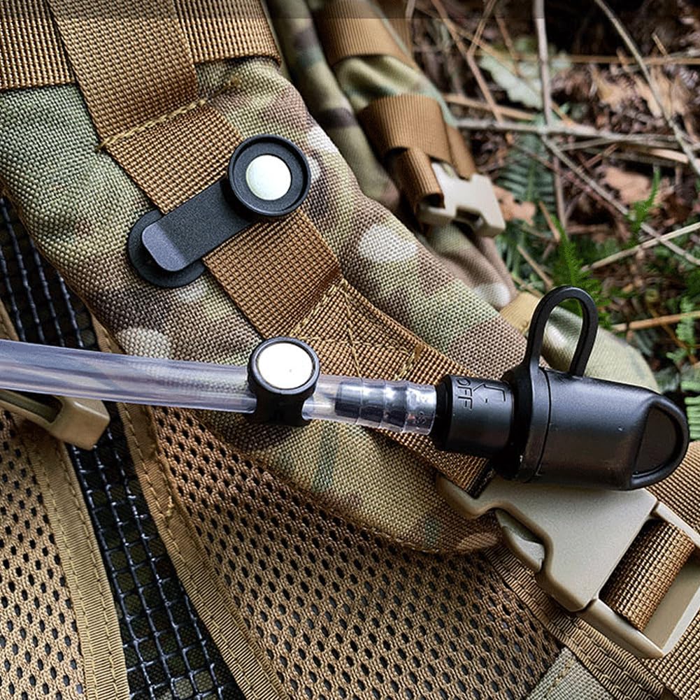 Lwuey Bladder Clip, Magnetic Tube Clip Waste Water Guide Clips Outdoor Mountain Military Backpack Tactical Bag Lightweight Accessories for Source Hydration Hose Clamp Packs Drinking Valve Holding